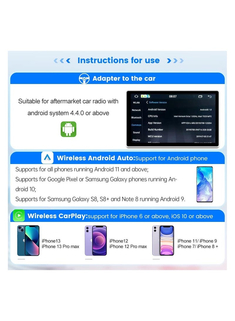 كار لينكيت قطعة CarlinKit لتحويل الكار بلاي السلكي إلى لاسلكي - توصيل تلقائي وسريع للشاشات اللتي لا تدعم قطع كاربلاي - Image 2