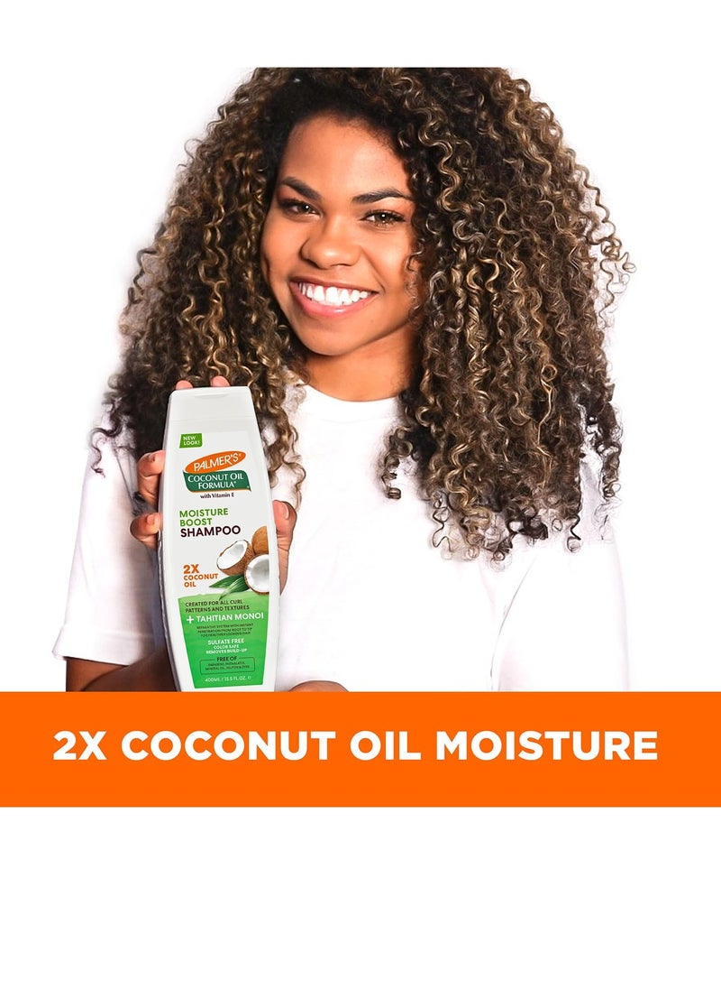 PALMER'S Palmer's Coconut Oil Shampoo for Moisture Boost of Dry, Damaged & Colour Treated Hair, Minimizes Tangles - 400ml  - Image 2
