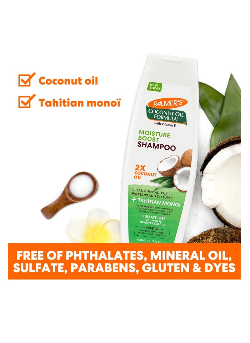 PALMER'S Palmer's Coconut Oil Shampoo for Moisture Boost of Dry, Damaged & Colour Treated Hair, Minimizes Tangles - 400ml  - Image 4