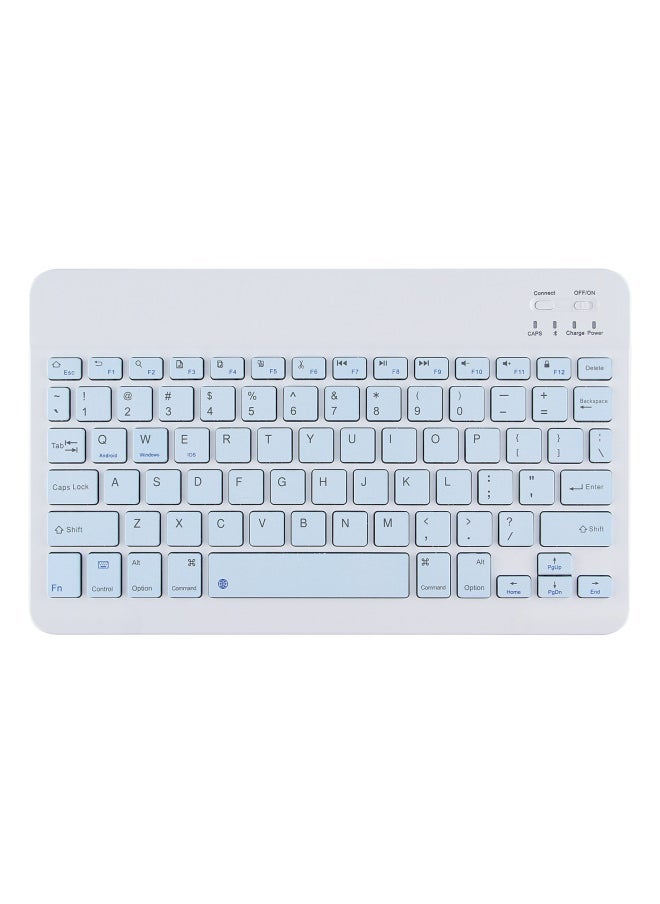 Generic Portable Wireless Bluetooth Keyboard Mouse Set For Ipad Tablet Mobile Phone Universal Digital Computer Accessory Suit-Color:10 Inch Single Keyboard Sky Blue  - Image 1
