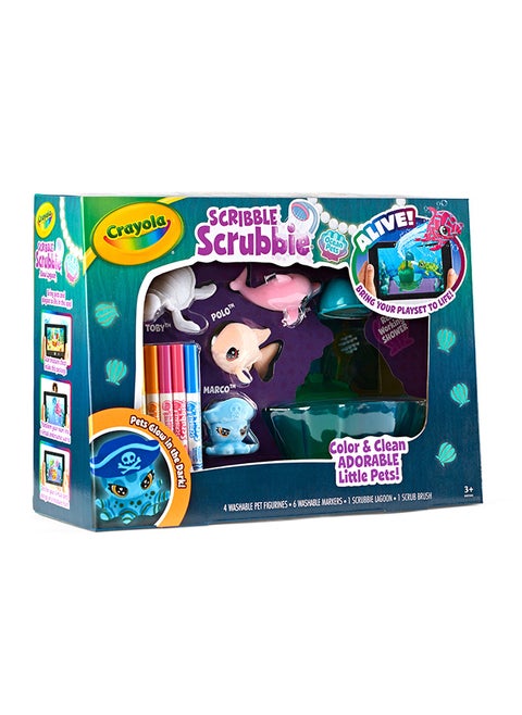 Scribble Scrubbie Glow Lagoon Pets, Sea Animal Toys