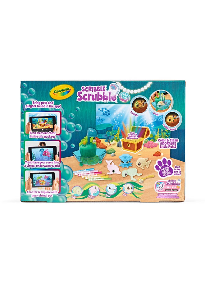 Scribble Scrubbie Glow Lagoon Pets, Sea Animal Toys