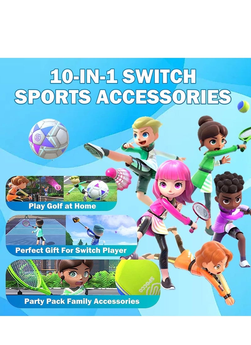 Y&D 2023 Switch Sports Accessories Bundle for Nintendo Games, 10-in-1 Family Party Pack Game Set Kit OLED Games  - Image 2