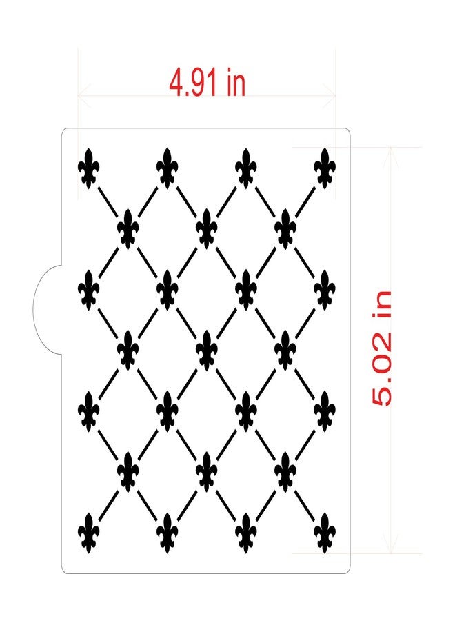 Designer Stencils Mini Fleur de Lis Allover Pattern Cookie and Craft Stencil CM006 by Designer Stencils - Image 3