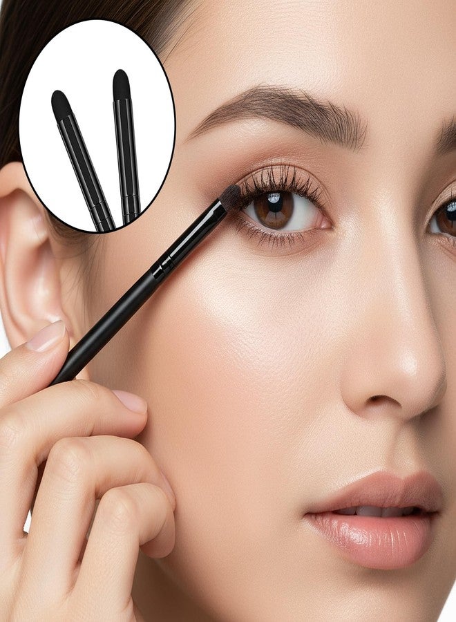 Psiriol 5 Pcs Soft Eyeshadow Applicators Blending Brush, Eyeliner Smudge Brush Sponge, Professional Small Pencil Eyeshadow Brushes for Eye Shadow Eyeliner Smudge Blending Precision Perfect Cut Crease - Image 5
