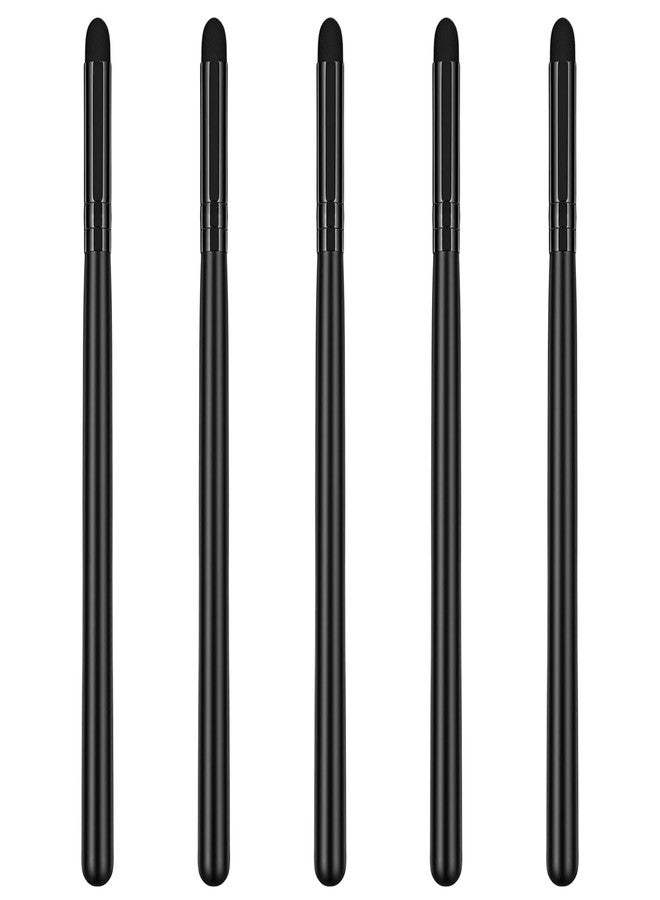Psiriol 5 Pcs Soft Eyeshadow Applicators Blending Brush, Eyeliner Smudge Brush Sponge, Professional Small Pencil Eyeshadow Brushes for Eye Shadow Eyeliner Smudge Blending Precision Perfect Cut Crease - Image 1