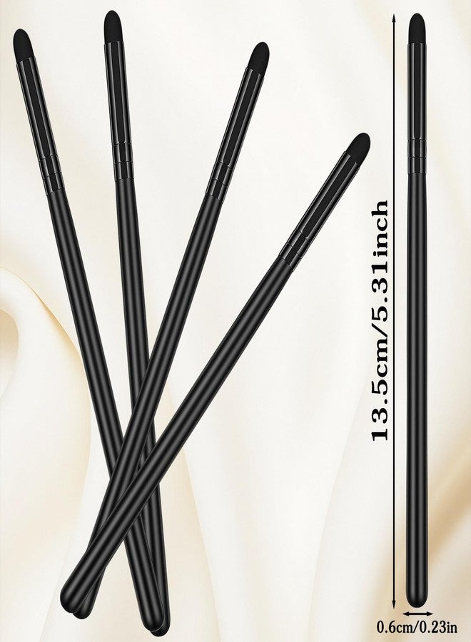Psiriol 5 Pcs Soft Eyeshadow Applicators Blending Brush, Eyeliner Smudge Brush Sponge, Professional Small Pencil Eyeshadow Brushes for Eye Shadow Eyeliner Smudge Blending Precision Perfect Cut Crease - Image 2
