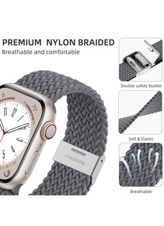 Lerobo 2 Pack Stretchy Solo Loop Compatible for Apple Watch Band 40mm 41mm 38mm Men Women,Braided Sport Strap Elastic Nylon Wristbands for iWatch Band Series 10 42mm/ 9 8 7 6 5 4 3 2 1 SE Ultra/Ultra2  - Image 2