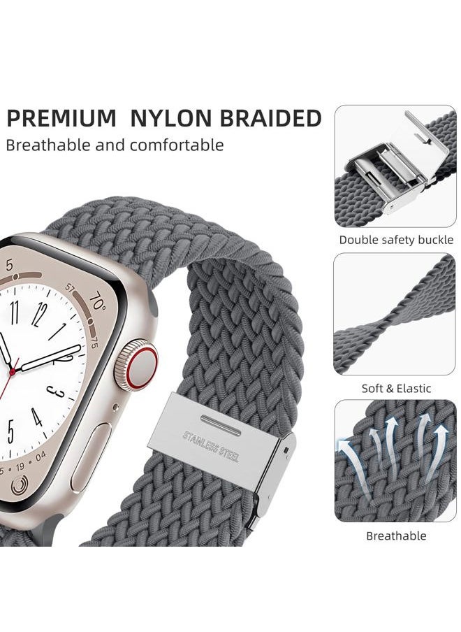 Lerobo - 2 Pack Stretchy Solo Loop Compatible for Apple Watch Band 40mm 41mm 38mm Men Women,Braided Sport Strap Elastic Nylon Wristbands for iWatch Band Series 10 42mm/ 9 8 7 6 5 4 3 2 1 SE Ultra/Ultra2 - Image 1