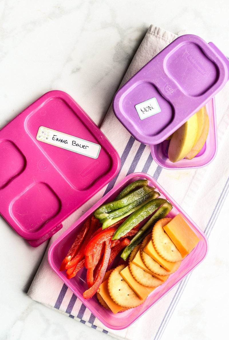 Lil' Labels Removeable, Write-On Food Bottle Labels, Write-On, Self-Laminating, Freezer Safe Waterproof Kids Name Labels for Baby Bottles, Sippy Cup for Daycare School, Dishwasher Safe (Simply Colors, Set of 2) - Image 4