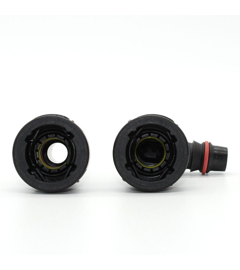 1 Set 90 Degree Universal Dual Press Elbow And Straight Quick Connector Set For Automotive Fuel Lines And Water Hoses Dual Release Buttons Universal Fit Easy Installation Random Color Components For Car Repair And Modification - Image 2