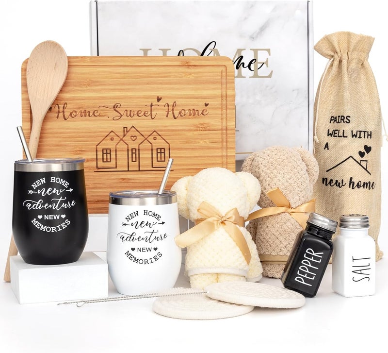 YLOVAN House Warming Gifts New Home (11 Piece Set), Unique Housewarming Baskets for Couples, Clients, Women, Men, Closing Gift for Home Buyers Realtors, Welcome First Apartment Essentials Ideas - Image 1