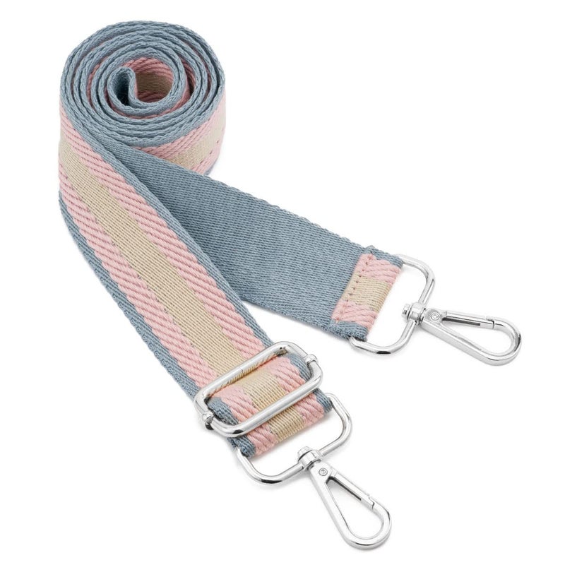 ZOOEASS Silvery Buckles Wide Shoulder Strap Adjustable Replacement Belt Guitar Style Crossbody Bag Handbag Strap Multicolor Canvas Straps(Wide:1.4in,Long:49.2in) (Color13) - Image 5