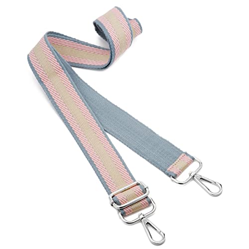 ZOOEASS Silvery Buckles Wide Shoulder Strap Adjustable Replacement Belt Guitar Style Crossbody Bag Handbag Strap Multicolor Canvas Straps(Wide:1.4in,Long:49.2in) (Color13) - Image 2