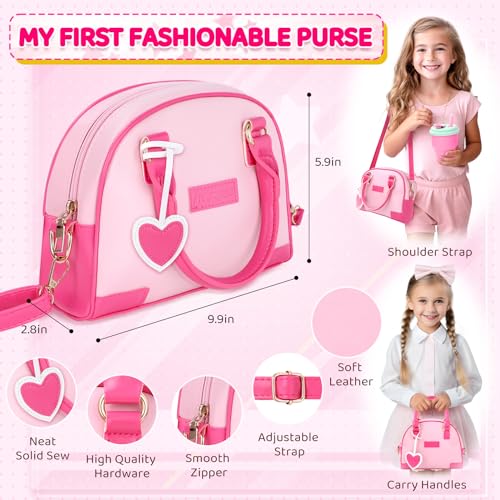 INNOCHEER Little Girls Purse, Kids Toy Purse with Pretend Makeup, Play Purse for Little Girls, Pretend Play Toddler Purse, Birthday Christmas Princess Gifts Toys for Girls 3 4 5 6 7 8 Year Old - Image 2