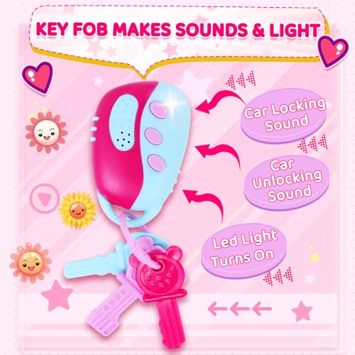 INNOCHEER Little Girls Purse, Kids Toy Purse with Pretend Makeup, Play Purse for Little Girls, Pretend Play Toddler Purse, Birthday Christmas Princess Gifts Toys for Girls 3 4 5 6 7 8 Year Old - Image 4