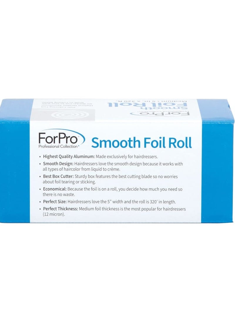 ForPro Professional Collection ForPro Professional Collection Smooth Aluminum Foil Roll, 320 Ft Hair Foils for Color Application and Highlighting Services, Silver, Medium, 5" W  - Image 3