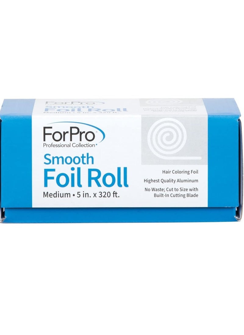 ForPro Professional Collection ForPro Professional Collection Smooth Aluminum Foil Roll, 320 Ft Hair Foils for Color Application and Highlighting Services, Silver, Medium, 5" W  - Image 4
