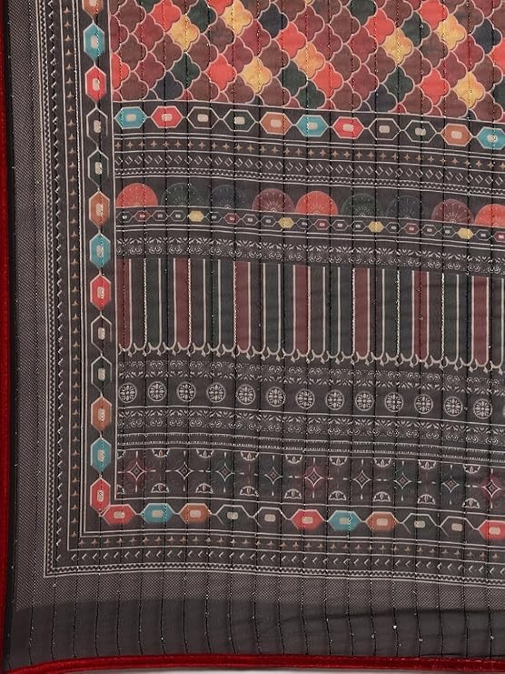 HEMOVIA Women's Plain Digital Print Cotton Silk Blend Saree with Silver Weaving Border Tassels-Elegant Ethnic Wear for Festive and Casual Occasions New 2025 (ALIA-02) - Image 4
