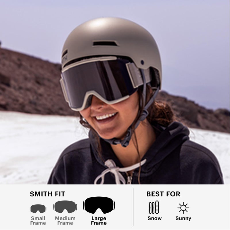 SMITH Squad XL Snow Goggles â€“ Adult Ski & Snowboarding Goggles with Distortion-Free Optics, Anti-Fog Performance & 100% UV Protection â€“ for Men & Women â€“ Chalk, ChromaPop Sun Black Gold Mirror - Image 5