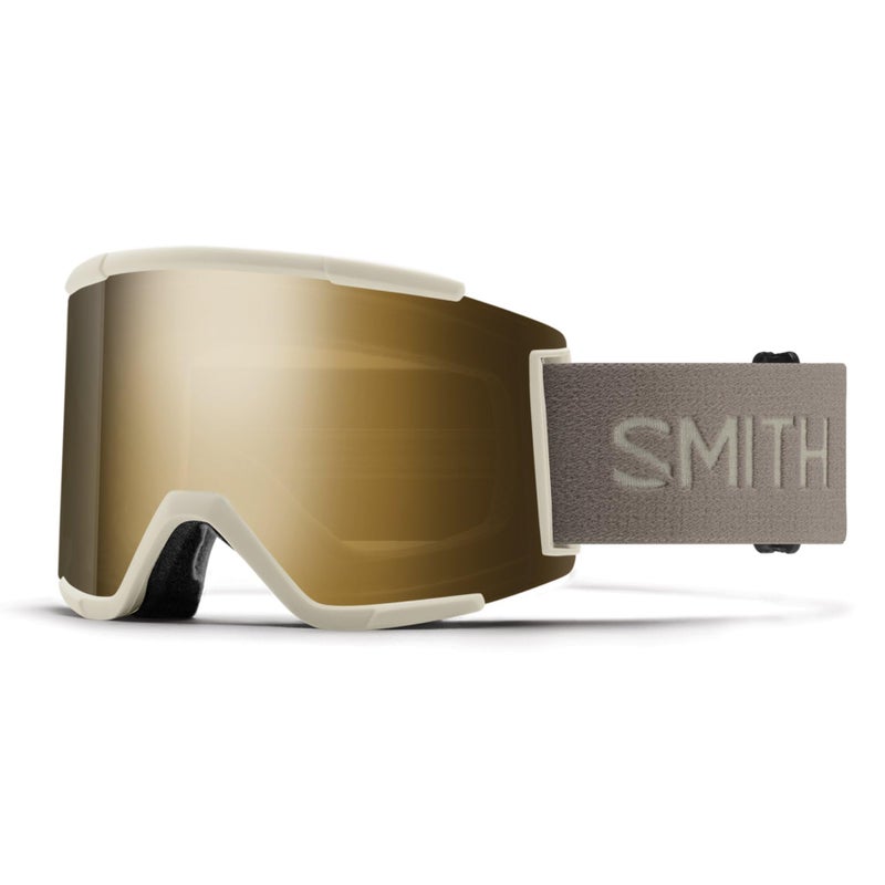 SMITH Squad XL Snow Goggles â€“ Adult Ski & Snowboarding Goggles with Distortion-Free Optics, Anti-Fog Performance & 100% UV Protection â€“ for Men & Women â€“ Chalk, ChromaPop Sun Black Gold Mirror - Image 1