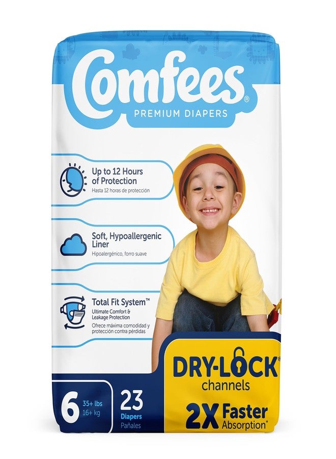 Comfees حفاضات كومفيس المتميزة للأطفال مع نظام التناسب التام للأولاد والبنات، الحجم 6، 92 قطعة - Image 2
