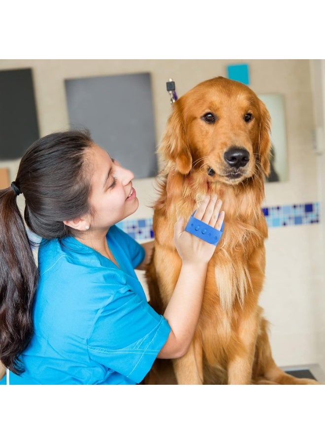 Pet Shampoo Bath Brush Soothing Massage Rubber Comb with Adjustable Ring Handle for Long Short Haired Dogs and Cats Grooming, 2 PCS - Image 4