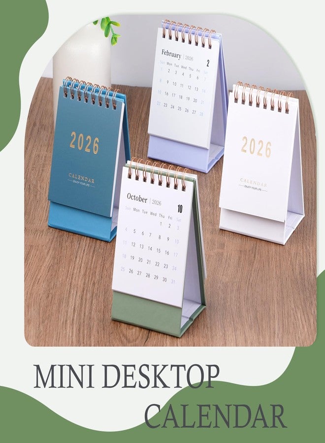 FACULX 6/12 Pcs Mini Desk Calendar 2026, Mini Desk Calendar 2026-2027 - Runs From January 2026 until June 2027, Small Desktop Calendar Thick Paper Twin-Wire Binding for Home Office School (12pcs) - Image 5