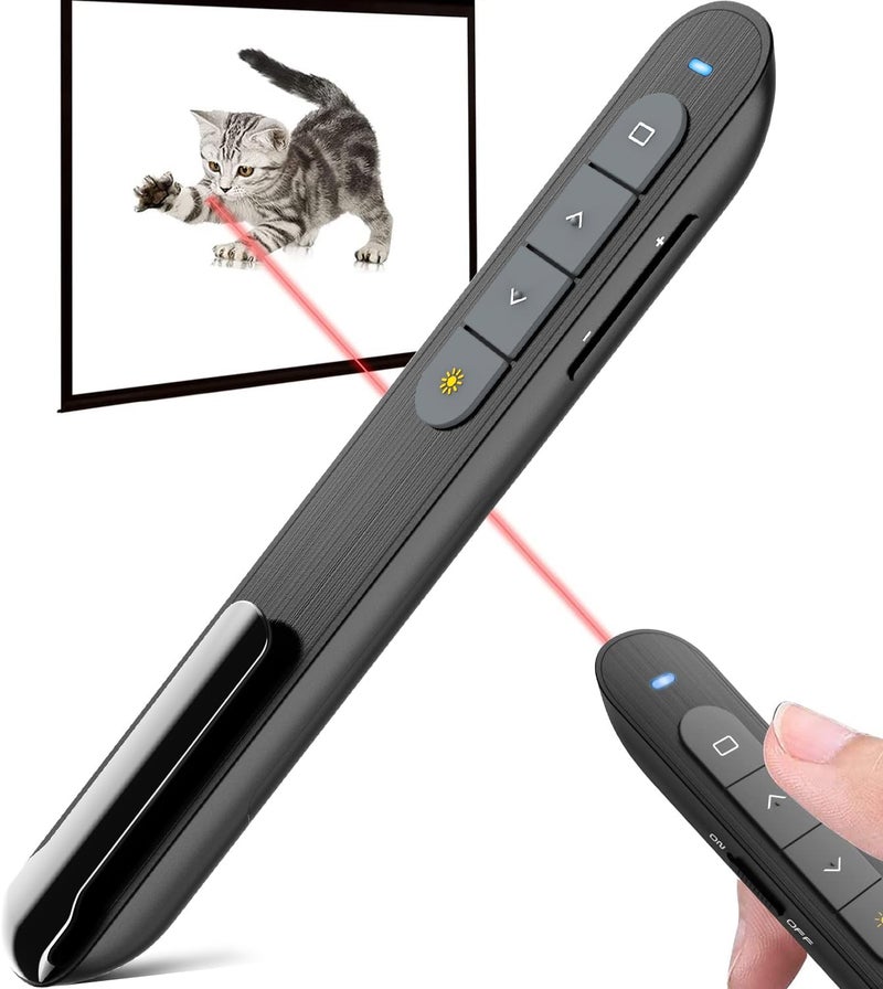 PPTSLID Presentation Clicker PowerPoint Clicker with Red Light, Wireless Presenter Remote Slide Clicker for Powerpoint Presentations for Mac, Keynote, Computer, Laptop - Image 1