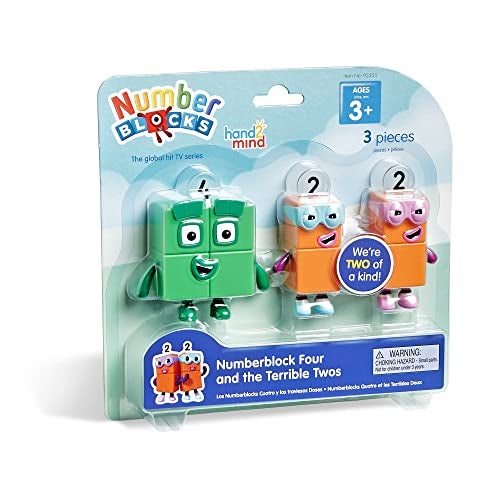 hand2mind Numberblocks Four and The Terrible Twos Toy Figures Collectibles Small Cartoon Figurines for Kids Mini Action Figures Character Play Figure Playsets Imaginative Toys - Image 1