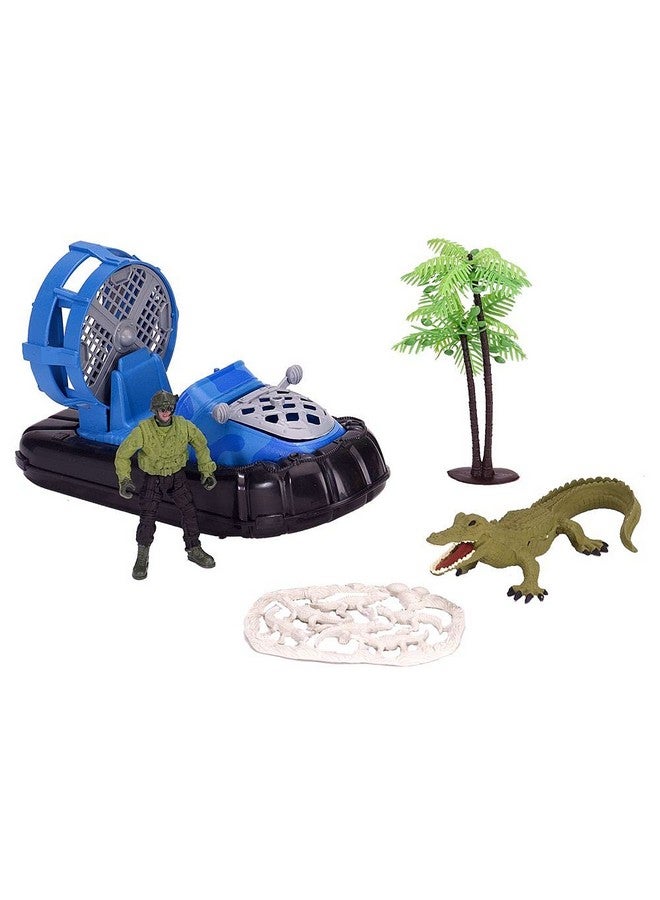 Wild Republic E-Team x Set Swamp Rescue Playset, Action Figure, Animal, Vehicle, Accessories, Gifts for Kids
