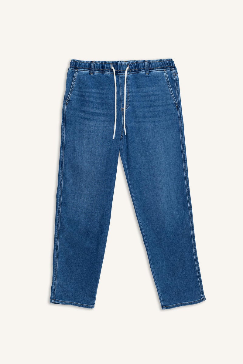 DeFacto Blue Man Wide Leg Trousers Casual - Image 1