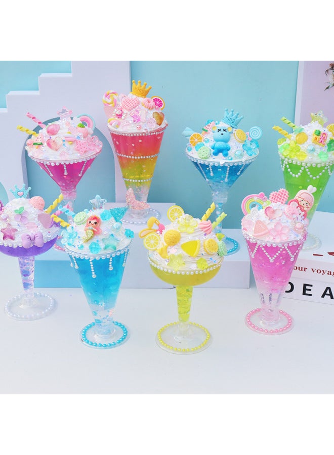 Children's Handmade Diy Material Bag Food Play Crystal Mud Toy Ice Cream Cup Dessert Cup Juice Cup Toy-Specifications:Dessert Paradise-Candy Grape - Image 5