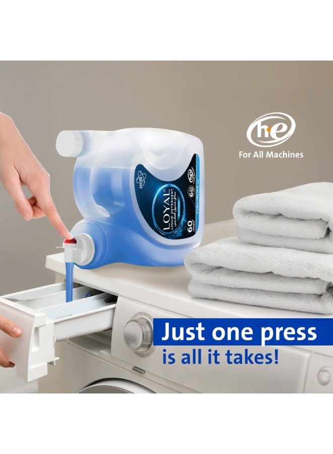 loyal Liquid Detergent With Enzyme Action Up to 60 Load - 3 Liters - Image 3