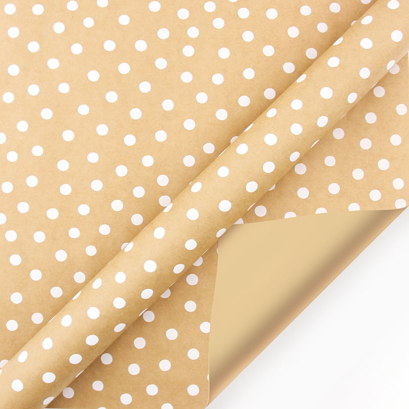 90G Kraft Paper Wrapping Paper Vintage Christmas Tree Snowflake Gift Bag Flower Paper Diy Spot - Image 1