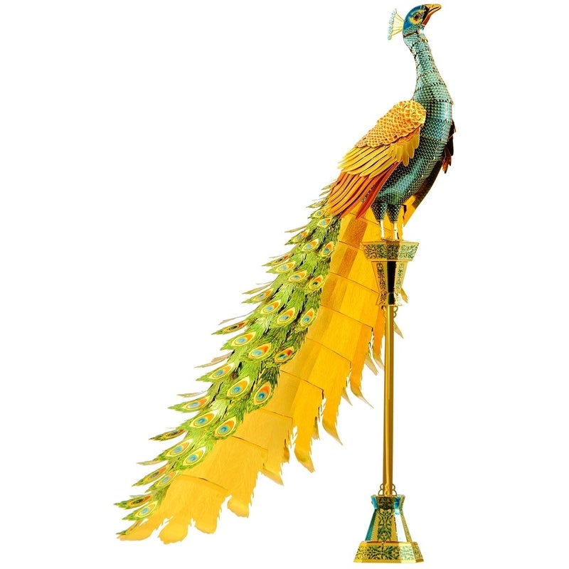 Fascinations Metal Earth Premium Series Peacock in Color 3D Metal Model Kit - Image 4
