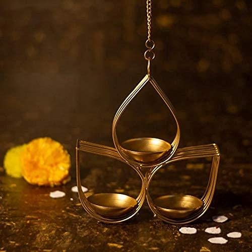 The Purple Tree Half Lotus Hanging Tealight Candle Holder, (Pack of 1), Candle Holder, Diwali Candle Holder, tealight Holder, Best Gift for Diwali Decor, Home Decoration, - Image 2