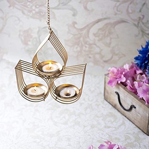 The Purple Tree Half Lotus Hanging Tealight Candle Holder, (Pack of 1), Candle Holder, Diwali Candle Holder, tealight Holder, Best Gift for Diwali Decor, Home Decoration, - Image 3