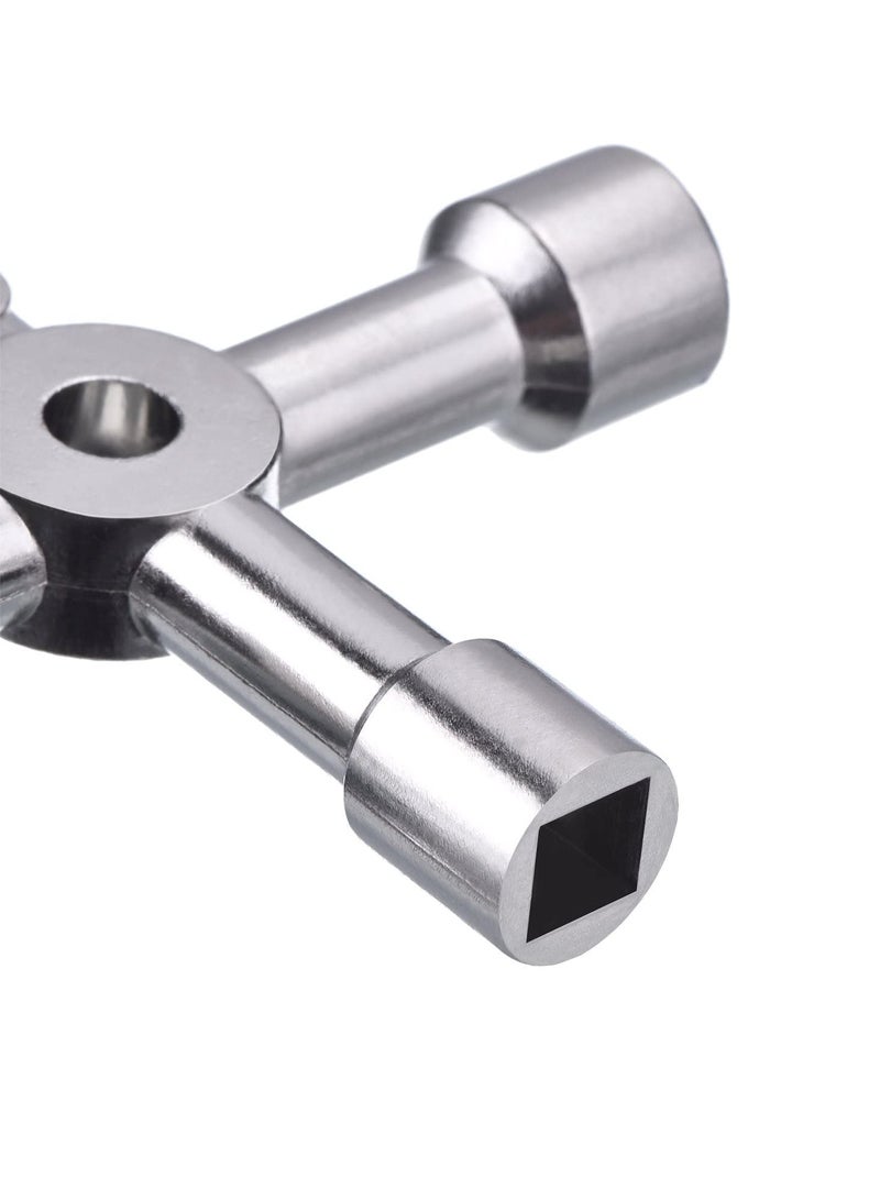 4 in 1 Multi-Function Utility Key for Gas and Electric Meters Suitable for Cabinets and Boxes Silver Color  - Image 4