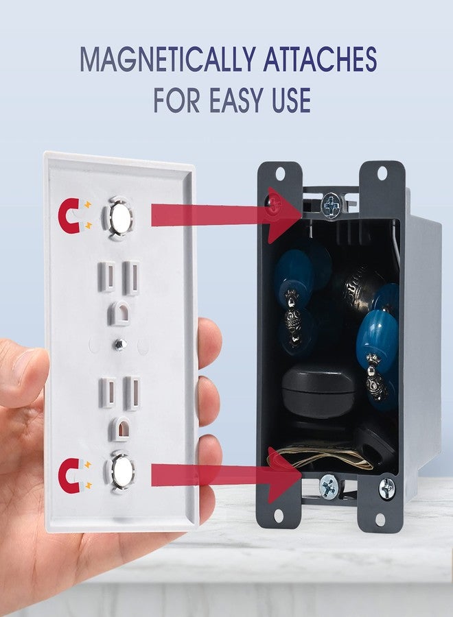 Secret Stash Electrical Outlet Hidden Wall Safe (Simple Install, Magnetically Attaches For Easy Use) Hiding Places for Valuables | Hide in Plain Sight Key Money Jewelry Storage Cash Holder Safes Outlet Safe Box - Image 3