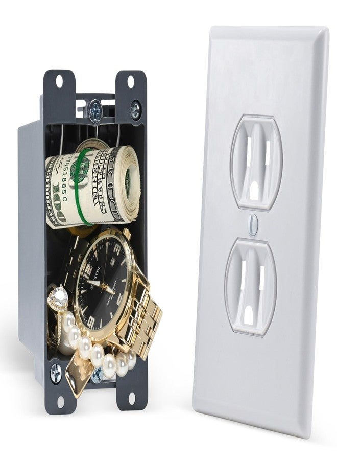Secret Stash Electrical Outlet Hidden Wall Safe (Simple Install, Magnetically Attaches For Easy Use) Hiding Places for Valuables | Hide in Plain Sight Key Money Jewelry Storage Cash Holder Safes Outlet Safe Box - Image 1