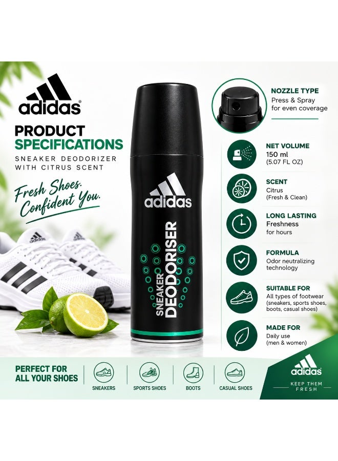 Adidas Sneaker and Shoe Deodorizer with Citrus Scent - Long Lasting Odor Eliminator - Image 4