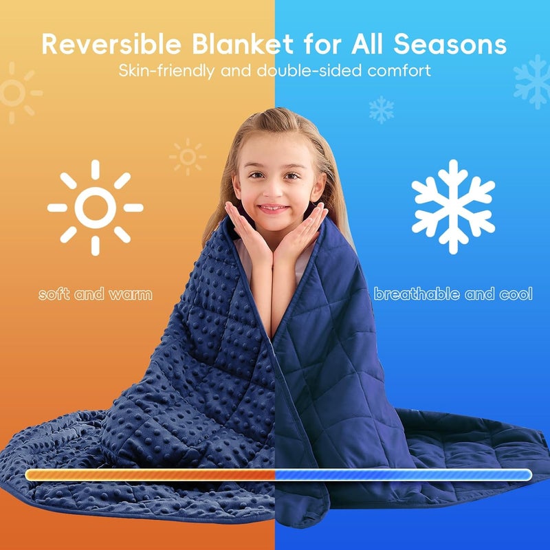 yescool Weighted Blanket Kids 5 Pounds, Kids Christmas Blanket Gifts for Boys Girls, Small Weighted Throw Blankets Washable Heavy Blankets, Winter Weighted Comforter for 5 6 7 8 9 Year Old, 36 * 48in - Image 5