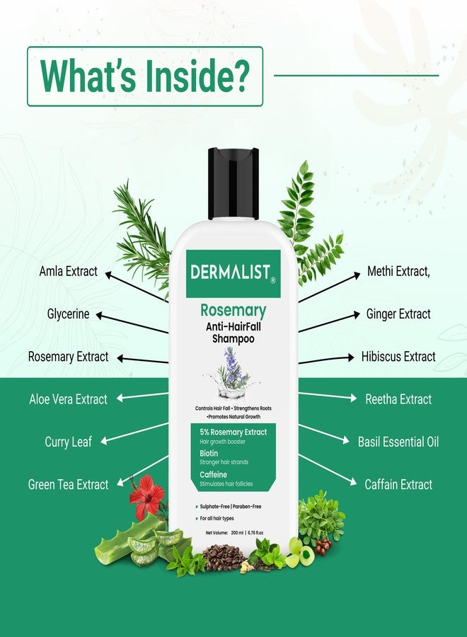 Dermalist Rosemary Anti Hairfall Kit - Serum, Shampoo, Conditioner & Hair Oil Unisex (4 Items in the set) - Image 4