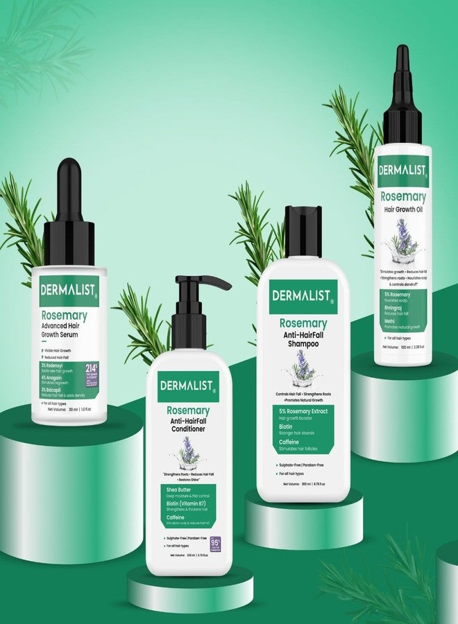 Dermalist Rosemary Anti Hairfall Kit - Serum, Shampoo, Conditioner & Hair Oil Unisex (4 Items in the set) - Image 1