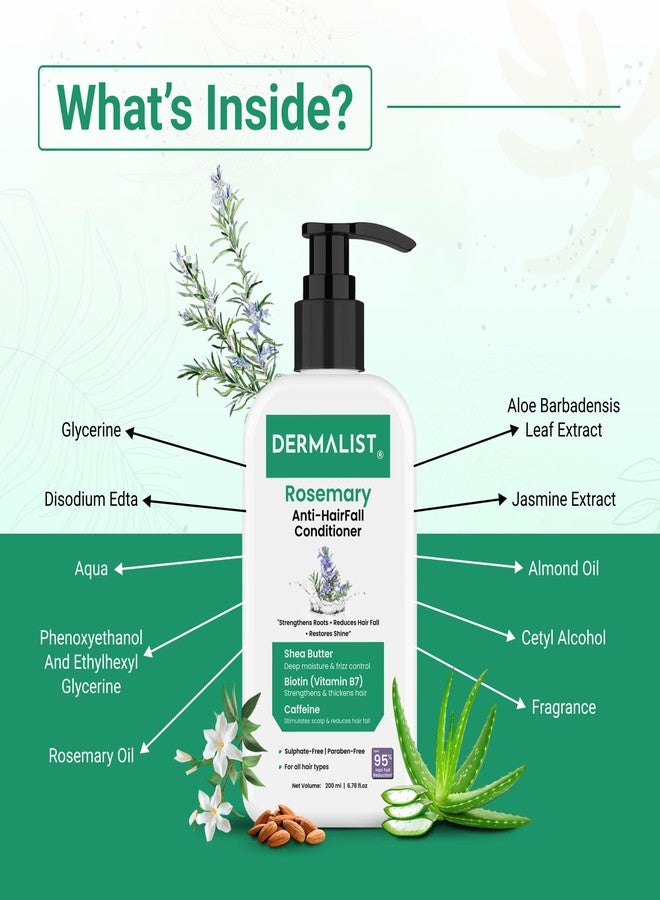 Dermalist Rosemary Anti Hairfall Kit - Serum, Shampoo, Conditioner & Hair Oil Unisex (4 Items in the set) - Image 3