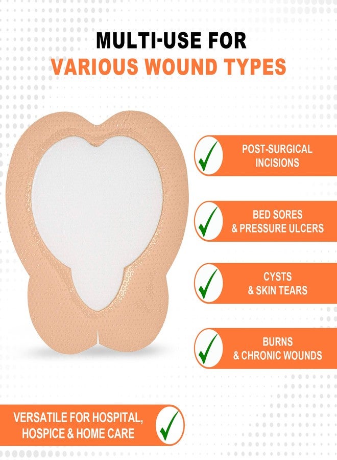 MedVance Bordered Silver Silicone Ag Sterile Highly Absorbent Dressing, Sacral, Sacrum, 9"x 9" (6.6" x 6.4" Pad) 5 dressings/Box, 5 Count (Pack of 1) - Image 5