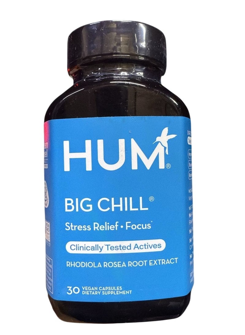 HUM Big Chill - Calming Supplements with Rhodiola Rosea for Stress & Mood Support - Balances Adrenal Health for Improved Stress Response (30 Capsules) - Image 1
