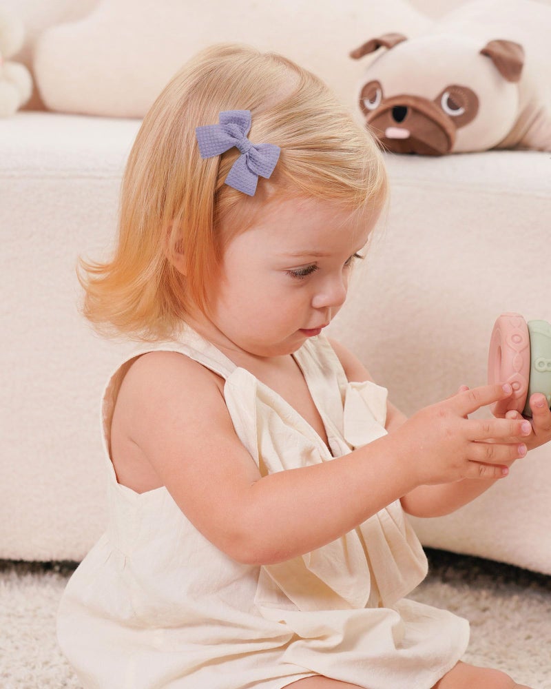 Jollybows 20pcs Baby Hair Clips Girls Bows 2" Mini Alligator Clip Toddler Pigtail Bow Fine Hair Clip Light color - Image 3