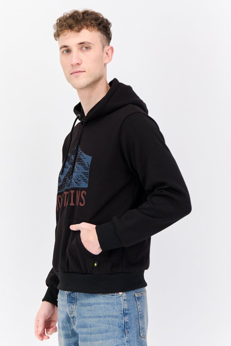 Horizon by Bass Creek Outfitters Men Graphic Long Sleeves Hoodie, Black  - Image 2